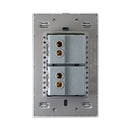 Placa 2 Apagadores Sencillos Negro Espejo-2