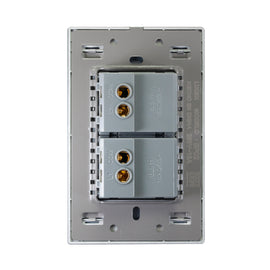 Placa 2 Apagadores Sencillos Negro Espejo - 0