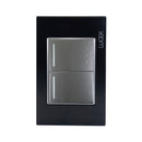 Placa 1 Apagador Sencillo 1 Apagador Escalera Negro Colors-1