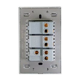 Placa 2 Apagadores Sencillos 1 Apagador Escalera Negro Colors - 0