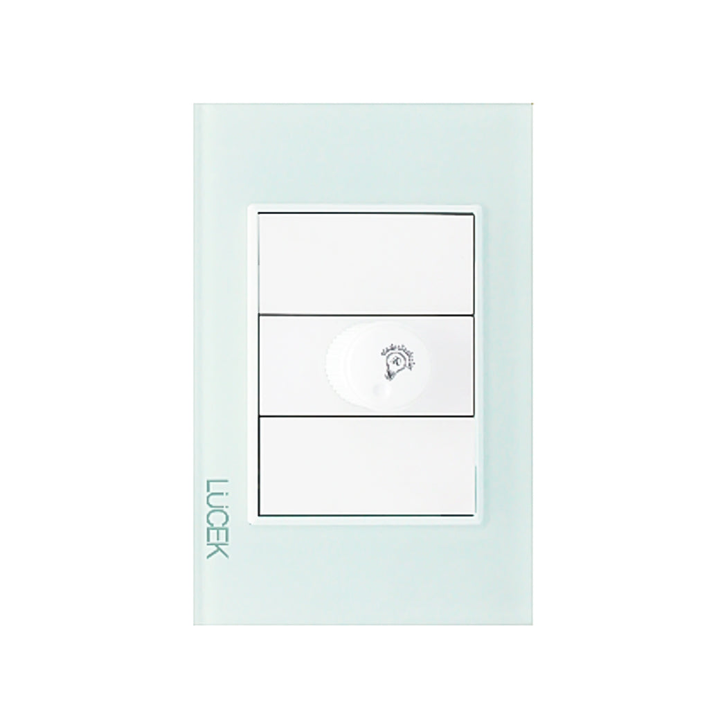 Placa con Dimmer Cristal Aqua