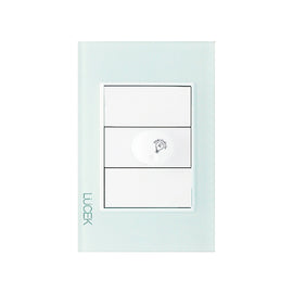 Placa con Dimmer Cristal Aqua