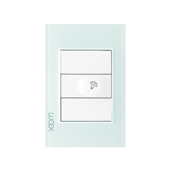 Placa con Dimmer Cristal Aqua