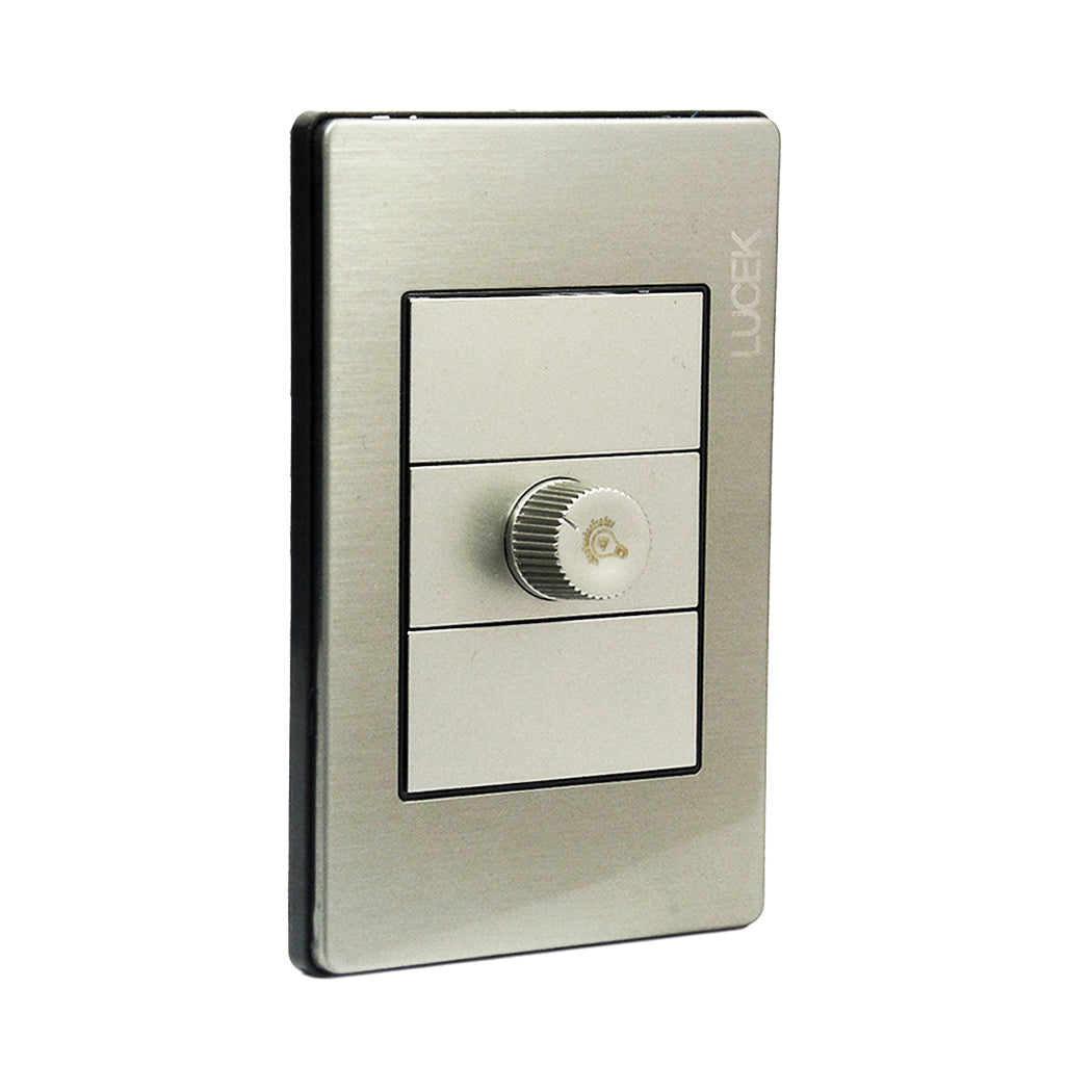 Placa con Dimmer Plata