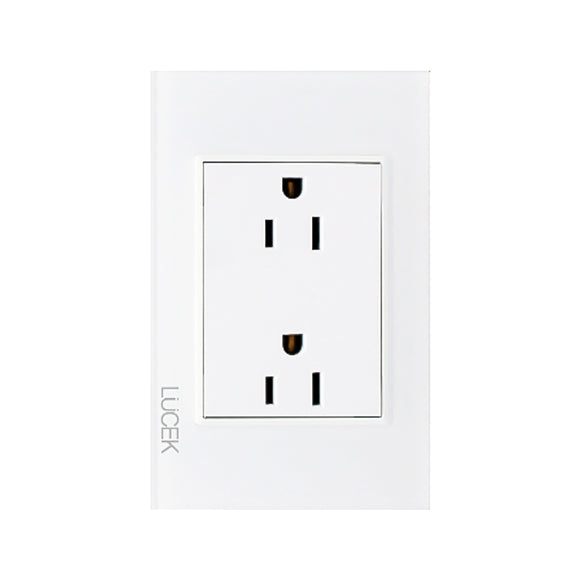 Placa Contacto Duplex Cristal Blanco Blanco