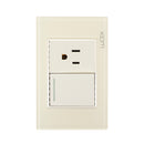 Placa 1 Apagador Escalera 1 Contacto  Hueso Colors-1