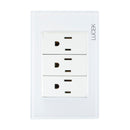 Placa 3 Contactos Blanco Colors-1