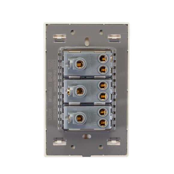 Placa 3 Contactos Hueso Colors