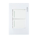 Placa 2 Apagadores Escalera Blanco Colors-1