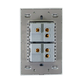 Placa 2 Apagadores Sencillos Negro Colors - 0