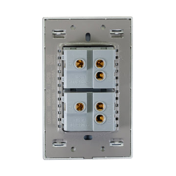 Placa 2 Apagadores Sencillos Negro Colors - 0