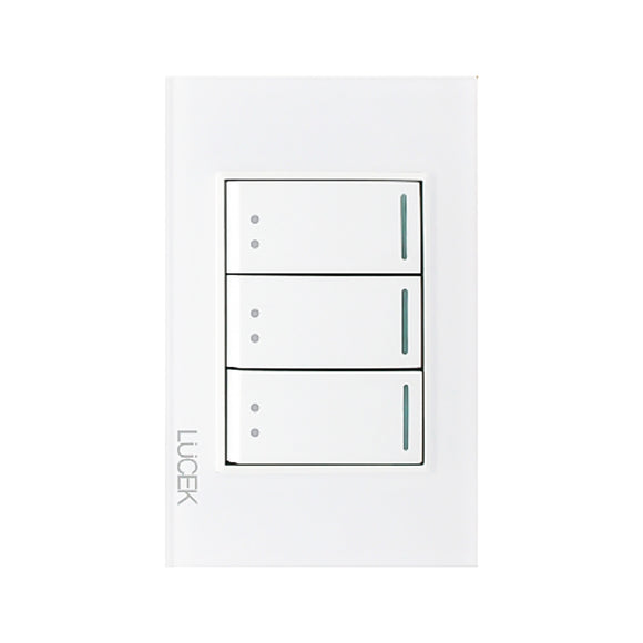 Placa 3 A pagadores Escalera Cristal Blanco Blanco