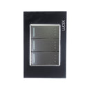 Placa 3 A pagadores Escalera Espejo Negro-1