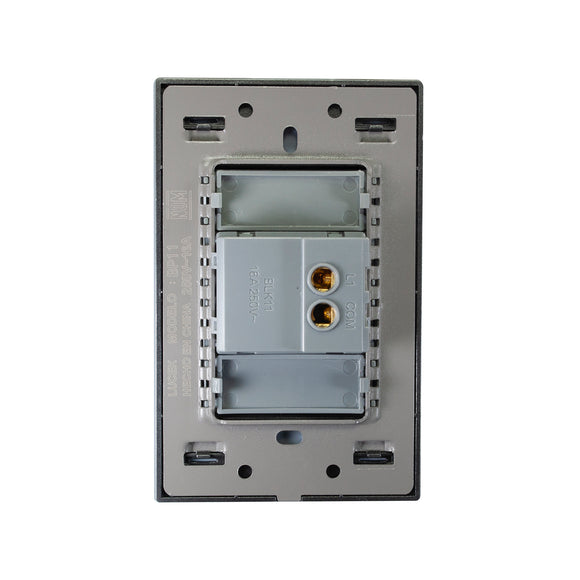 Placa Botón Timbre Espejo Negro