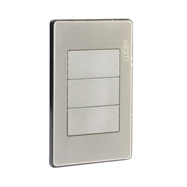 Placa Ciega Metálica plata