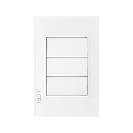 Placa Ciega Espejo Cristal Blanco Blanco