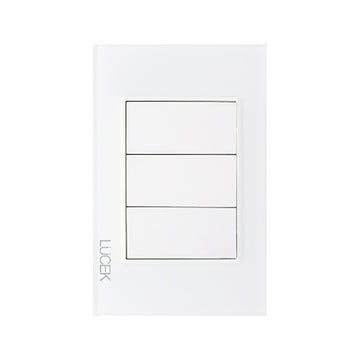 Placa Ciega Espejo Cristal Blanco Blanco