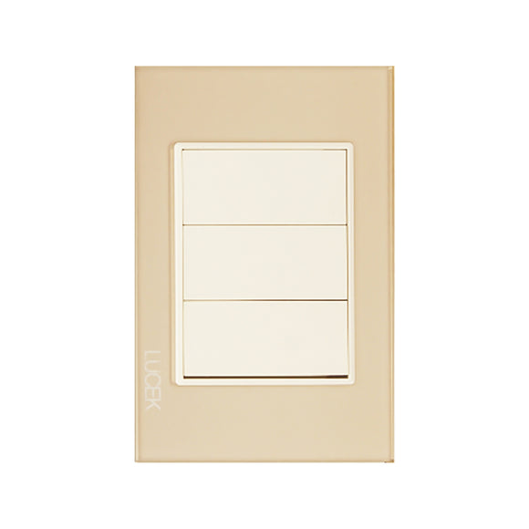 Placa Ciega Cristal Dorado Marfil