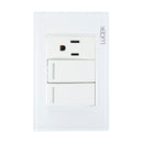 Placa 2 Apagadores Escalera 1 Contacto Blanco Colors-1