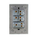 Placa 2 Apagadores Escalera 1 Contacto Negro Colors-2