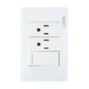 Placa 1 Apagador Escalera 2 Contactos  Blanco Colors-1