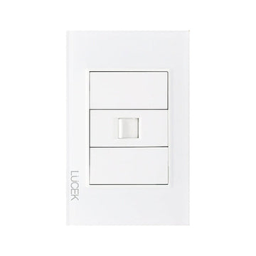 Placa Toma Telefónica Cristal Blanco Blanco