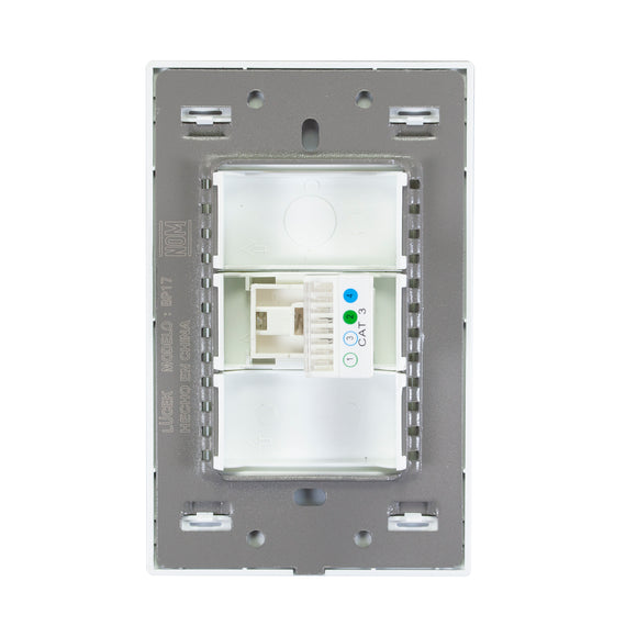 Placa Toma Telefónica Blanco Colors