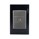 Placa Toma Telefónica Negro Colors-1