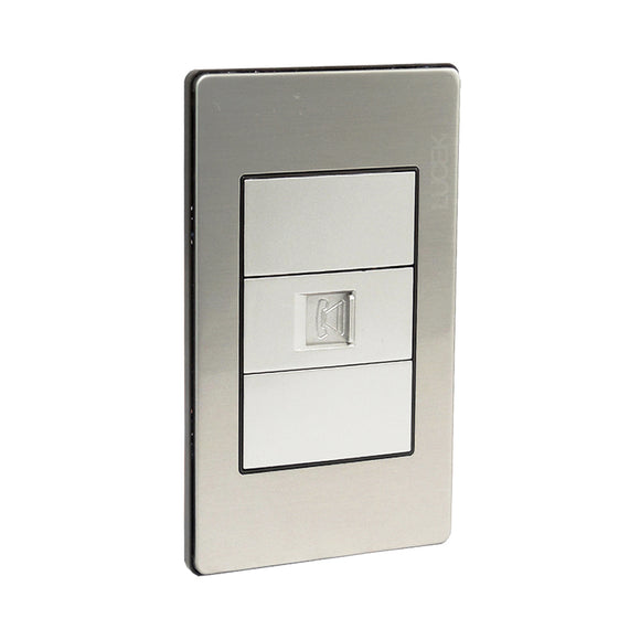 Placa Toma Telefónica Plata