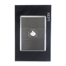 Placa Toma Coaxial Espejo Negro-1