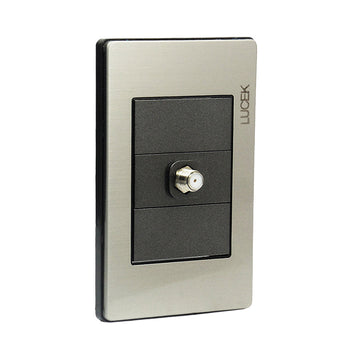 Placa Toma Coaxial Anonizada