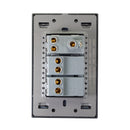 Placa 2 Apagadores Sencillos 1 Contacto Cristal Aqua-2