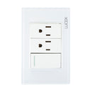 Placa 1 Apagador Sencillo 2 Contactos  Blanco Colors-1