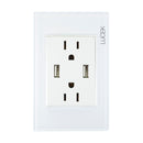 Placa 2 Contactos 2 USB Blanco Colors-1