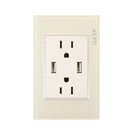 Placa 2 Contactos 2 USB HuesoColors