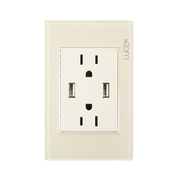 Placa 2 Contactos 2 USB HuesoColors