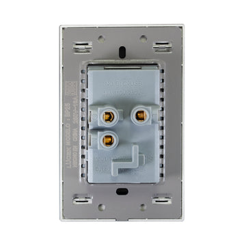 Placa 2 Contacto 2 USB Espejo Negro - 0