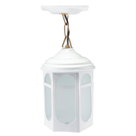 Farol Casita Colgante Blanco