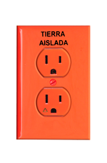 Placa con Contacto Duplex Tierra Aislada Leviton