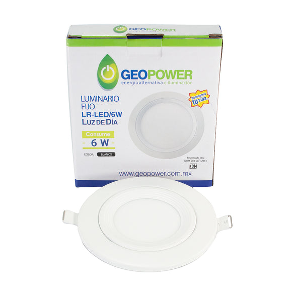 Empotrado 6w Redondo Led Bco Frio