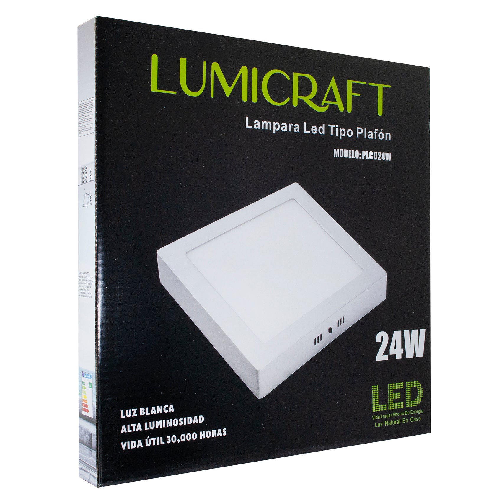 Luminario 24w Cuadrado Sobreponer