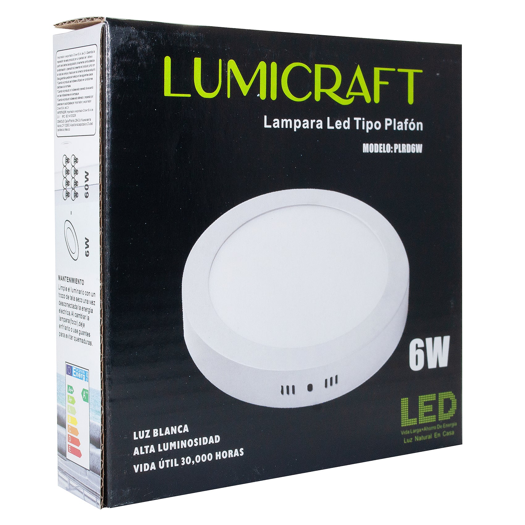 Luminario 6w Redondo Sobreponer