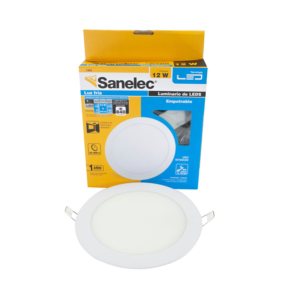 Empotrado 12w Redondo Frío