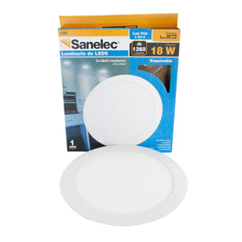 Empotrado 18w Redondo Frío Sanelec