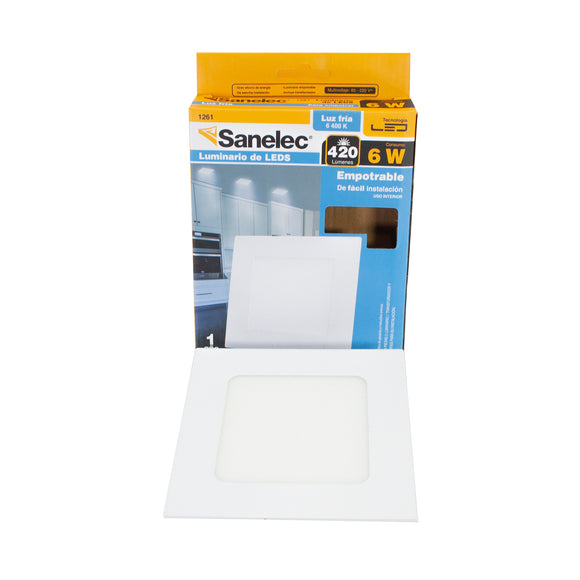 Empotrado 6w Cuadrado Frío