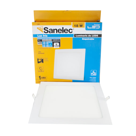 Empotrado 18w Cuadrado Frío