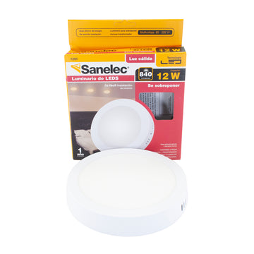 Luminario 12w Sobreponer Redondo Calido - 0