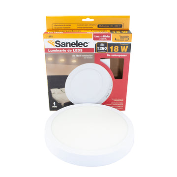 Luminario 18w Sobreponer Redondo Calido - 0