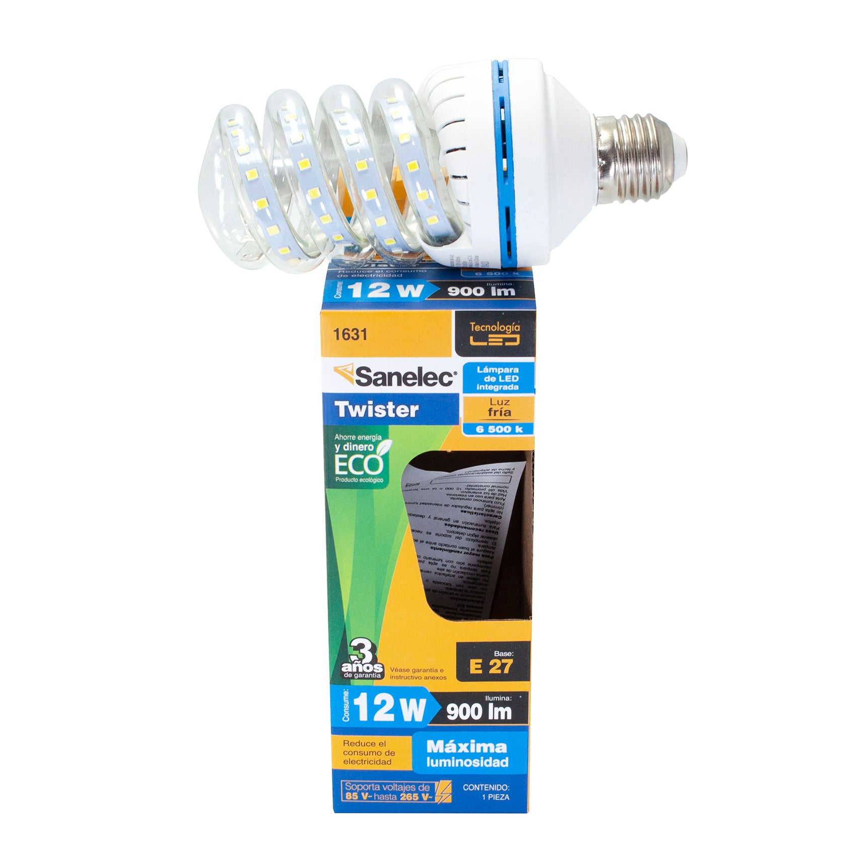 Foco 12w Espiral Led L.Fria