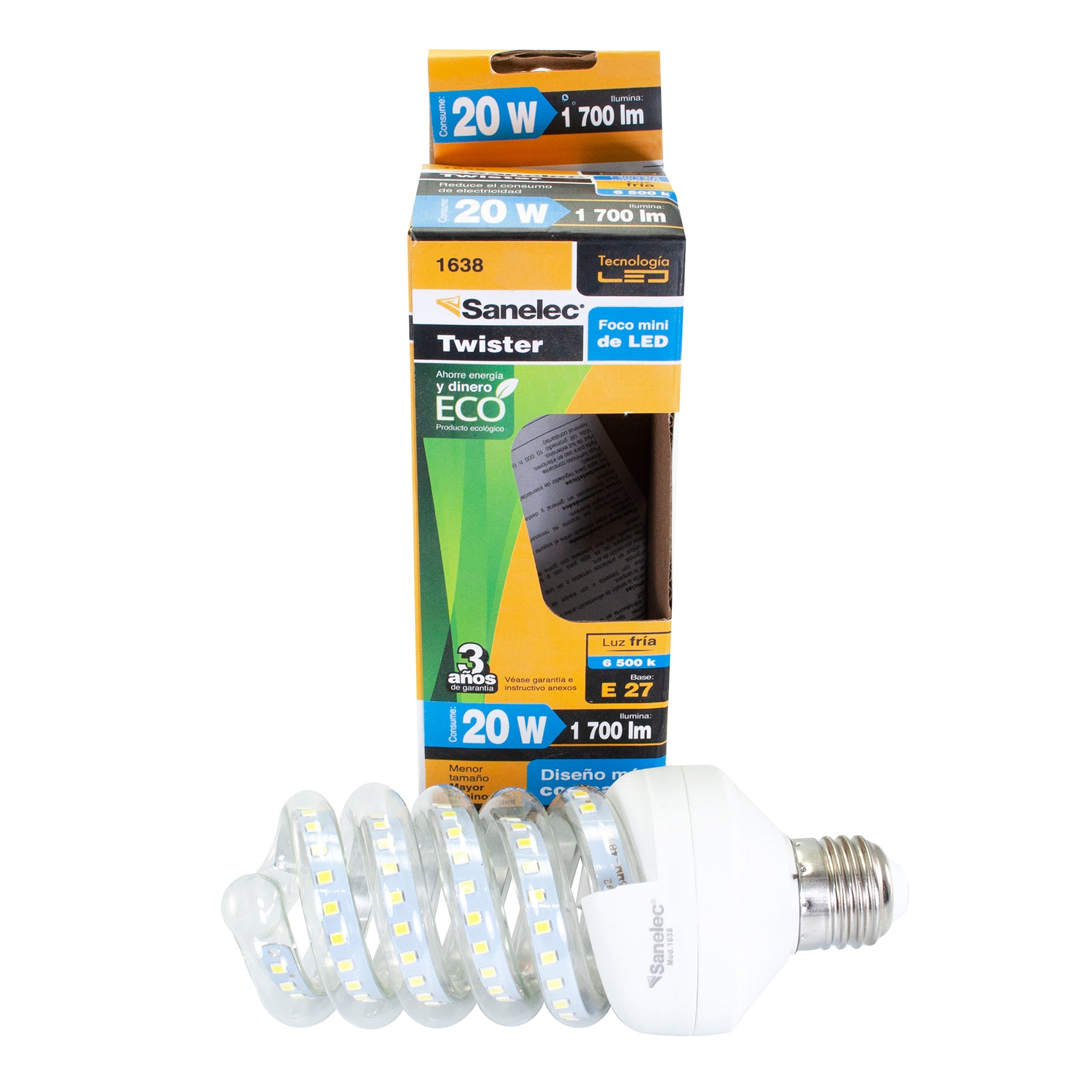 Foco 20w Espiral Led L.Fria